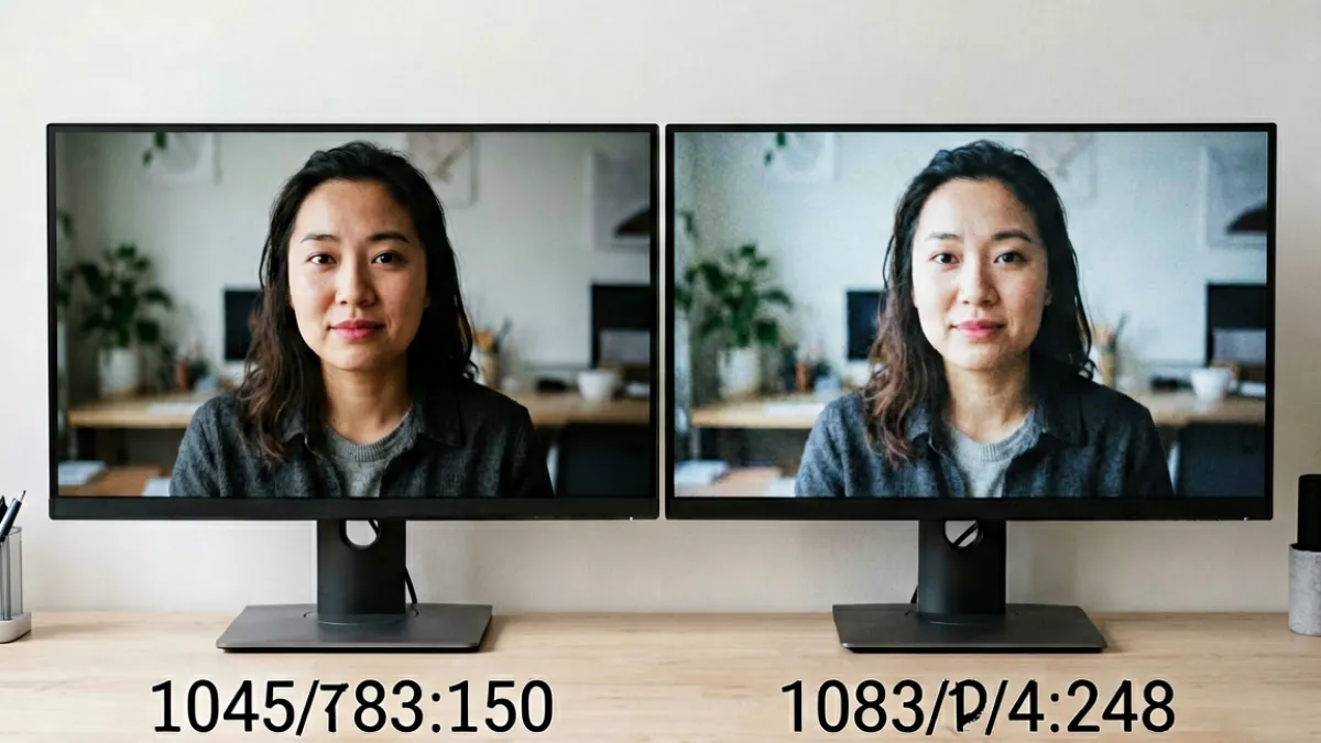 亚洲无码不同厂牌的画质规格与码率参数对比图，展示4K与1080p在实际截图上的清晰度差异